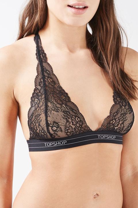 Branded Lace Triangle Bra