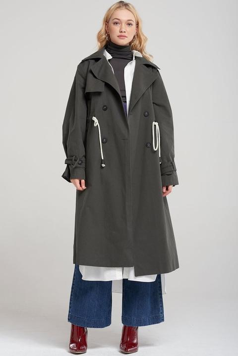 Jillian Rope Waist Trench Coat