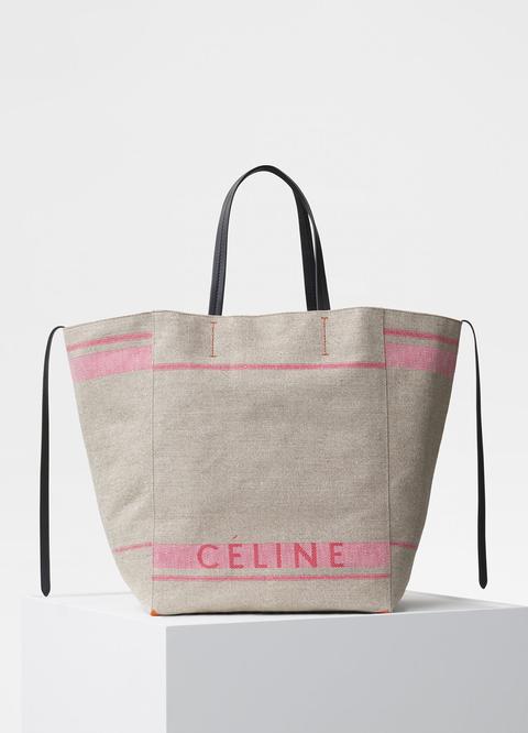 Large Cabas Phantom In Dark Pink Celine Canvas