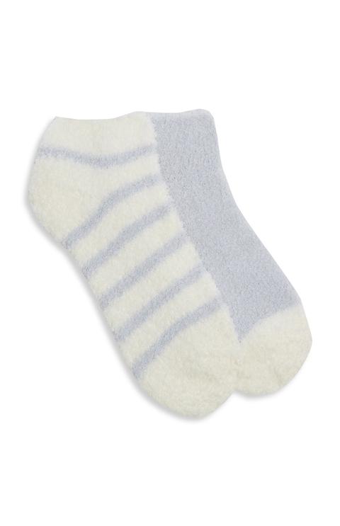 2pk Fluffy Trainer Sock