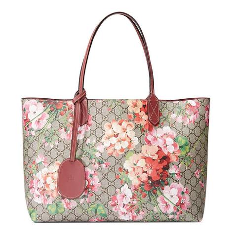 Borsa Shopping Gg Blooms Misura Media Reversibile