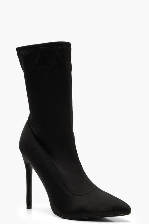 Pointed Stiletto Sock Boots