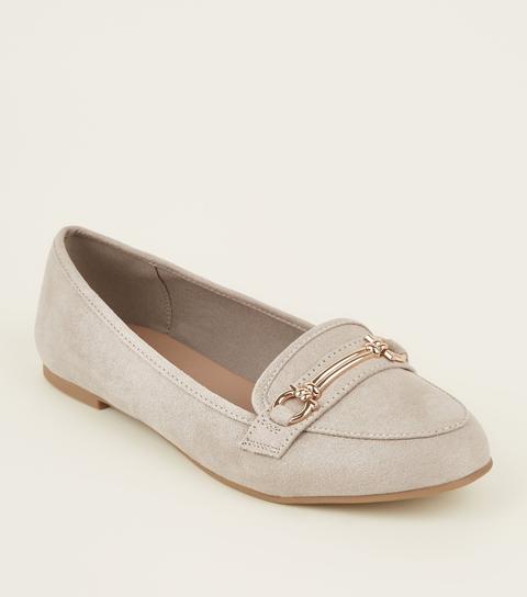 new look grey loafers