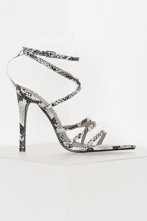 Nude Snake Wrap Around Heels