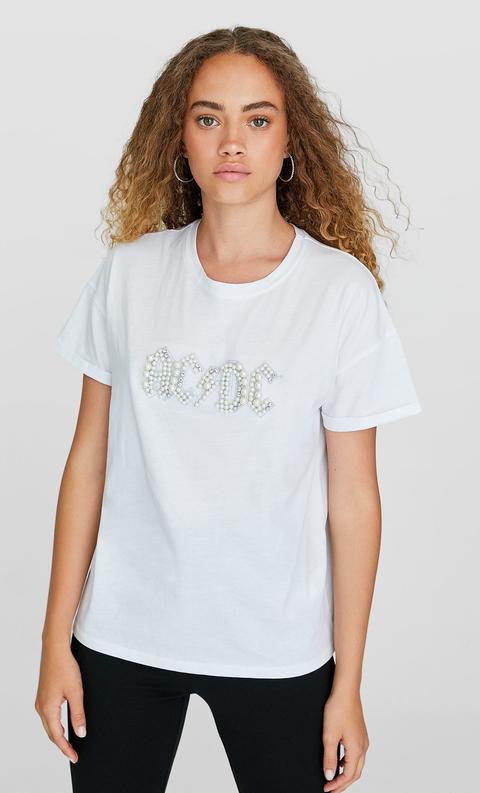 T-shirt Ac/dc Bianco