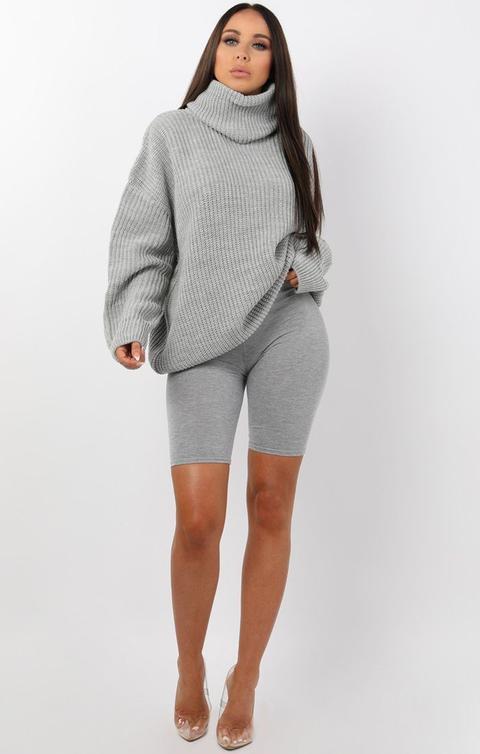 oversized polo neck jumper