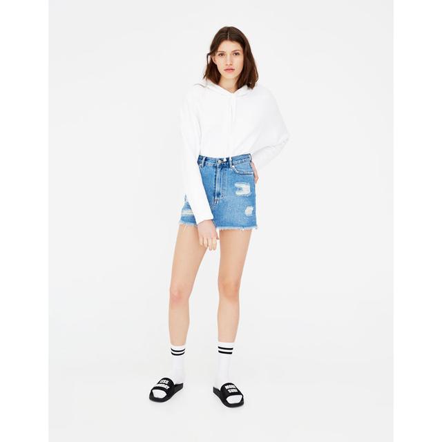 denim skirt pull and bear