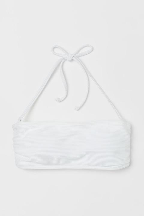 Top De Bikini Bandeau - Blanco