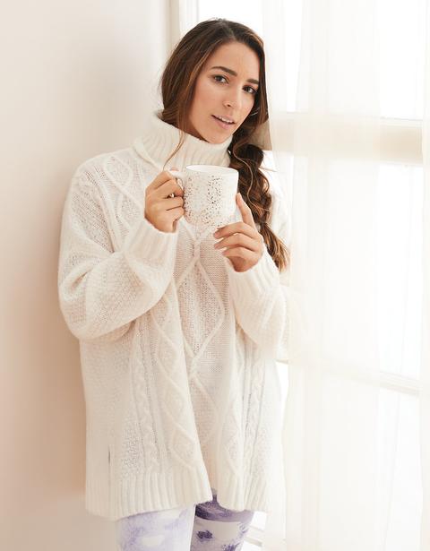 Aerie Oversized Cable Turtleneck