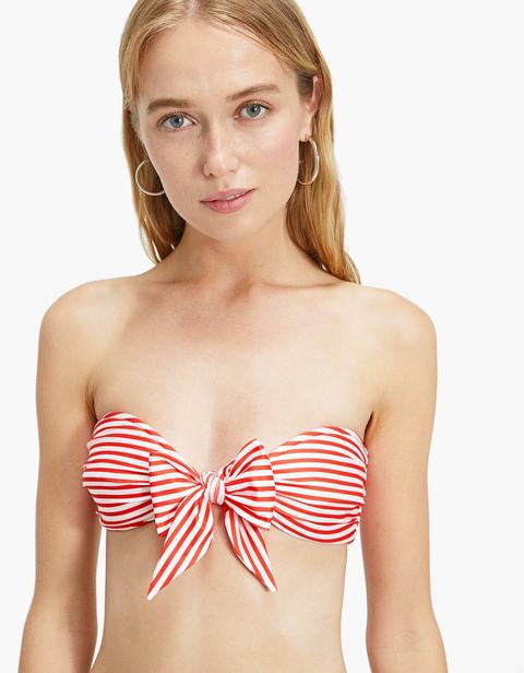 Top Bikini Bandeau Rayas