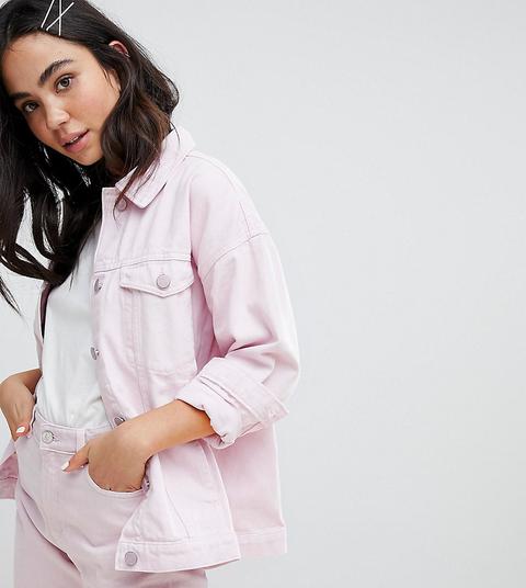 Monki - Giacca Di Jeans - Rosa