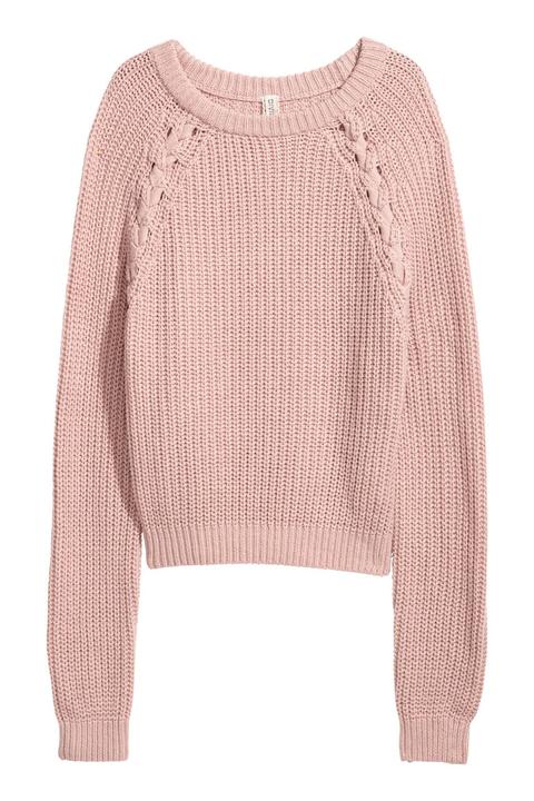 H & M - Pullover In Maglia - Rosa