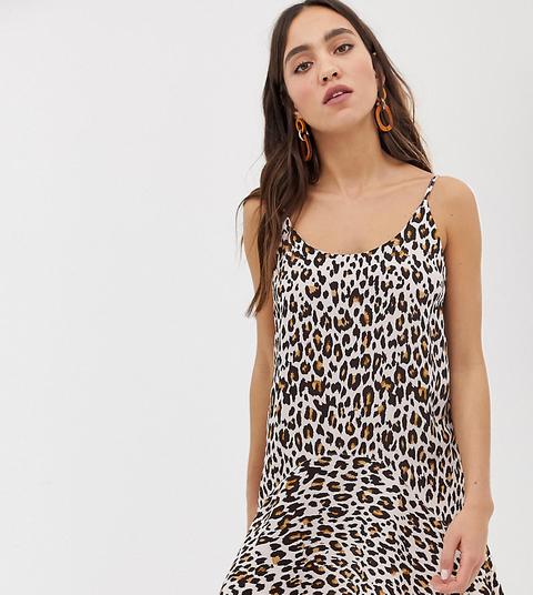 River Island - Robe Nuisette Caraco À Imprimé Léopard