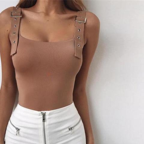 Body Alicia Con Bretelle Tipo Cintura