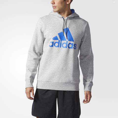 Felpa Con Cappuccio Sport Essentials Logo Fleece - Grigio Adidas | Adidas Italia