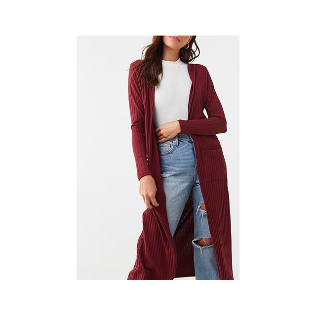 longline cardigan with buttons