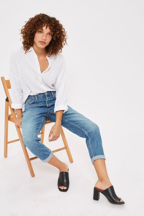 Moto Blue Hayden Boyfriend Jeans