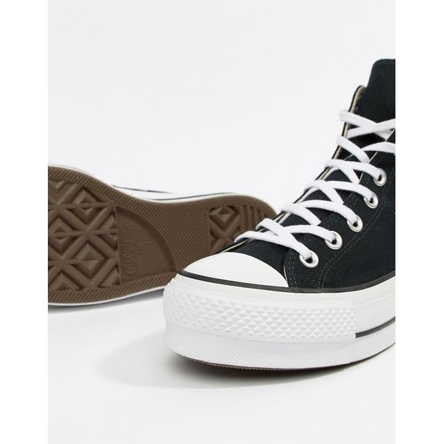 converse chuck taylor all star platform hi black trainers