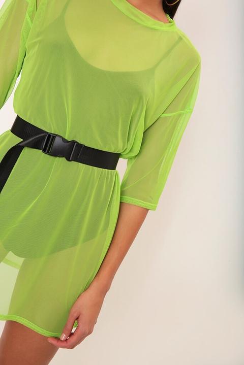 Neon mesh sales t shirt dress