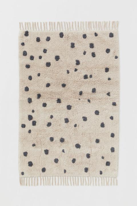 Spotted Cotton Rug - Beige