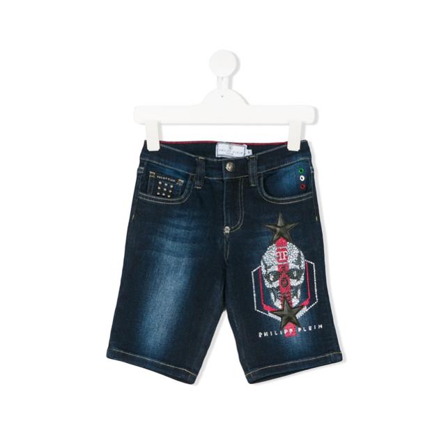 Philipp Plein Junior Shorts Vaqueros Con Estampado De Calavera - Azul from  Farfetch on 21 Buttons