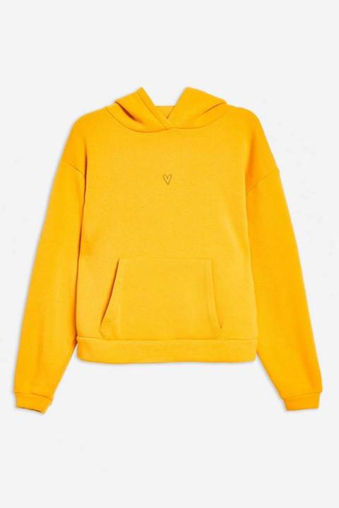 Topshop yellow sales heart hoodie