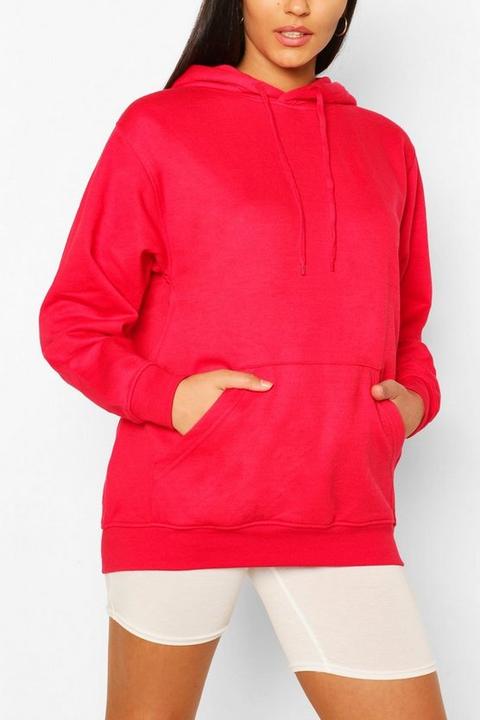 "tall" - Sweat À Capuche Basique Rouge - S, Rouge