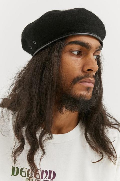 Urban Renewal Vintage Beret - Black M/l At Urban Outfitters