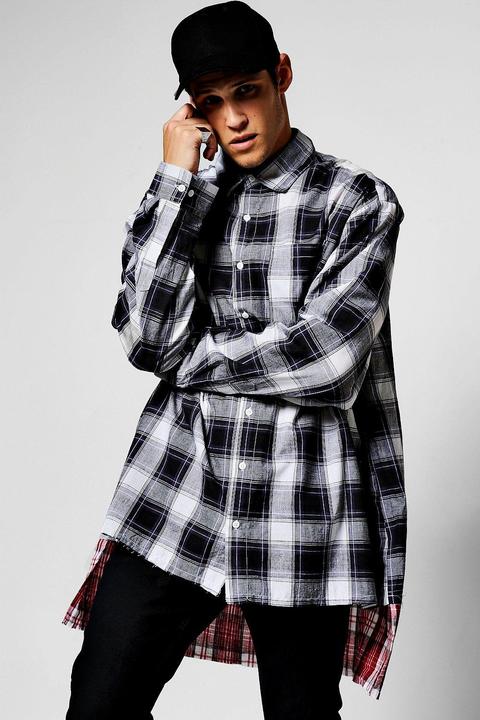 Long Sleeve Oversize Check Shirt