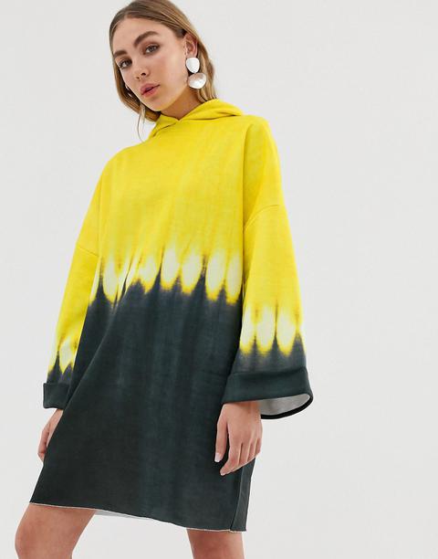 Asos Design Mini Tie Dye Hoodie Sweat Dress