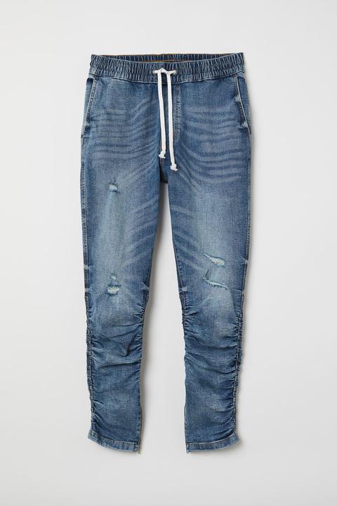 H & M - Slim Low Joggers - Blu