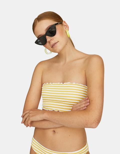 Top Bikini A Fascia Giallo