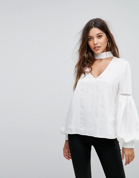 Forever New - Blusa Con Maniche A Sbuffo - Bianco