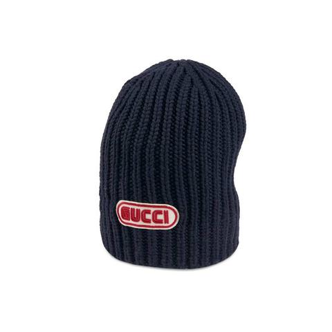 Cappello In Lana Con Patch Gucci