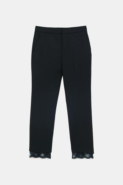Pantaloni Con Pizzo