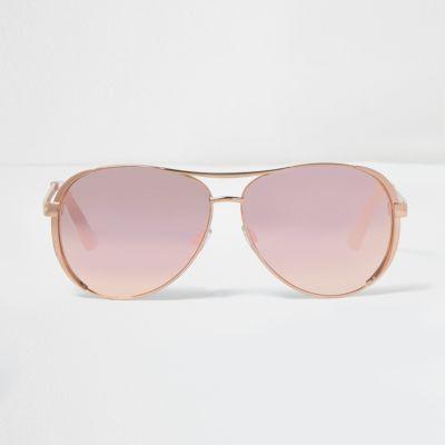 rose lens aviator sunglasses