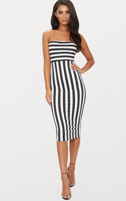 pretty little thing black bandeau dress