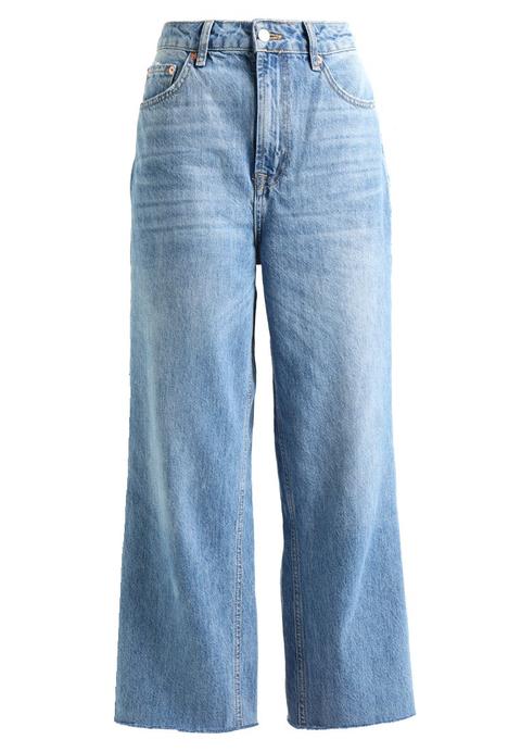 Topshop Crop Jeans A Zampa Blue Denim