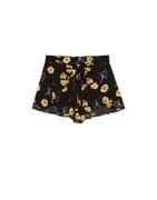 Printed Shorts With Tie Front