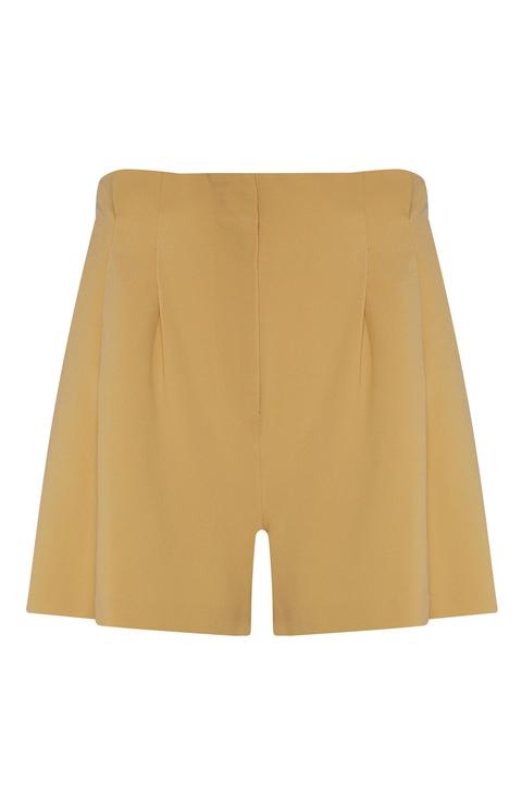 Pantalón Corto De Sarga Amarillo