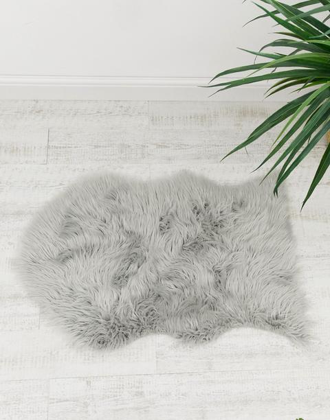 Chickidee - Tappeto In Pelliccia Artificiale Grigia - Grigio