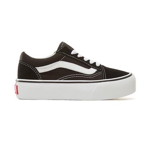 Vans Zapatillas De Niños Old Skool Con Plataforma (4-12 Años) (black/true White) Niños Negro