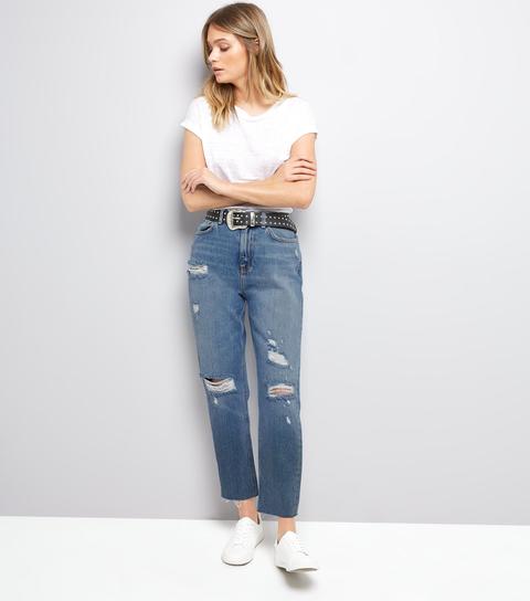 new look tori mom ripped jeans