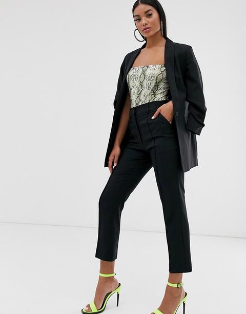 Asos Design - Mix & Match - Pantaloni Da Abito Eleganti Sartoriali A Sigaretta - Nero