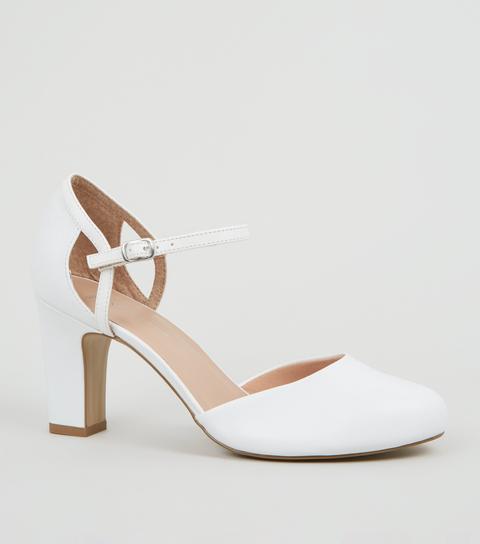 new look white heels