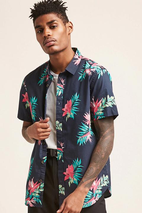 Men's Floral Print Shirt