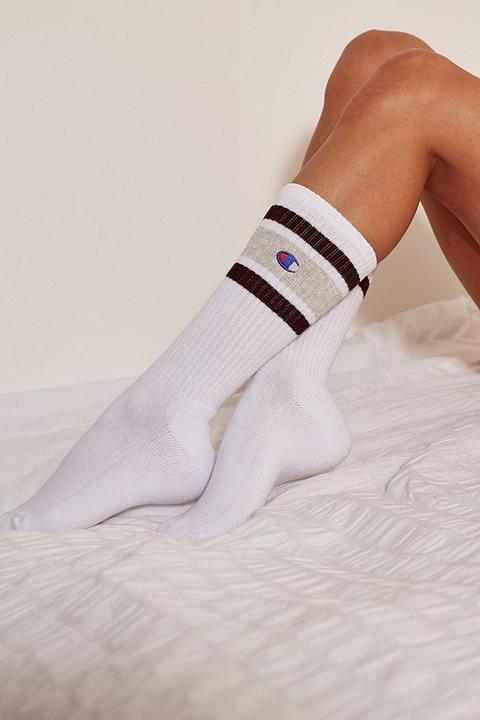 Champion Stripe Crew Socks - Womens M/l