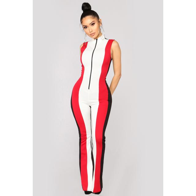fashion nova red jumpsuit