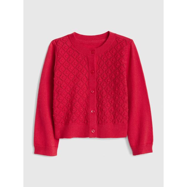 gap red cardigan