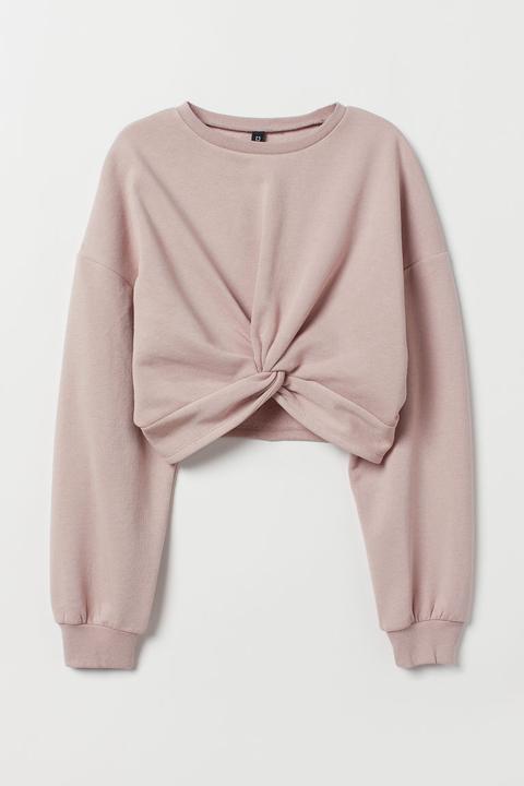 H & M - Maglia Con Nodo Decorativo - Rosa